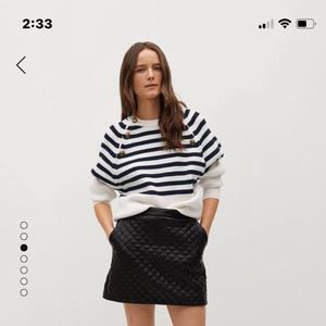 Mango button striped sweater
